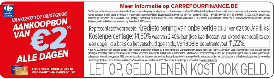 LET OP, GELD LENEN KOST OOK GELD.,Representatief voorbeeld: Kredietopening van onbeperkte duur van €2.500 Jaarlijks K...
